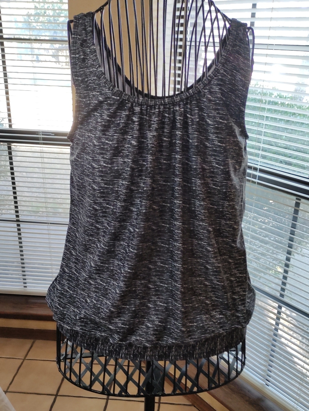 Ladies Sleeveless Tank Top Or Swim Top- Black